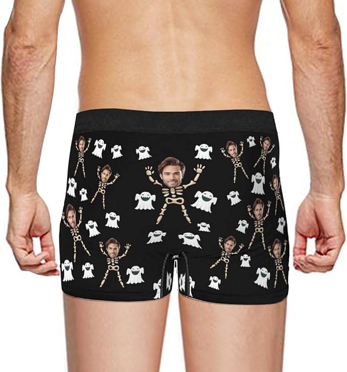 Personalized Underwear for Men with Face Custom Face Boxers Customized Boxer Briefs Funny Gifts for Him Husband Boyfriend