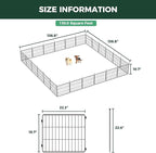 FXW MiniPaws Unleashed Dog Playpen, Expandable & Portable Design for Yard, RV Camping and Indoor Use, for Puppies and Small Dogs, 20-inch 24 Panels