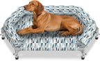 Orthopedic Dog Bed - Beds Bolster,Cooling Elevated Dog Beds with Metal Frame,Raised Dogs Bed,Easy to Assemble,Up to 80 lbs,Medium