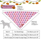 ADOGGYGO Pink Halloween Dog Bandanas 2 Pack, Reversible Ghost Pumpkin Scarf Bib, Adjustable Fit Pink Halloween Bandana for Small Dogs Girl (Small)