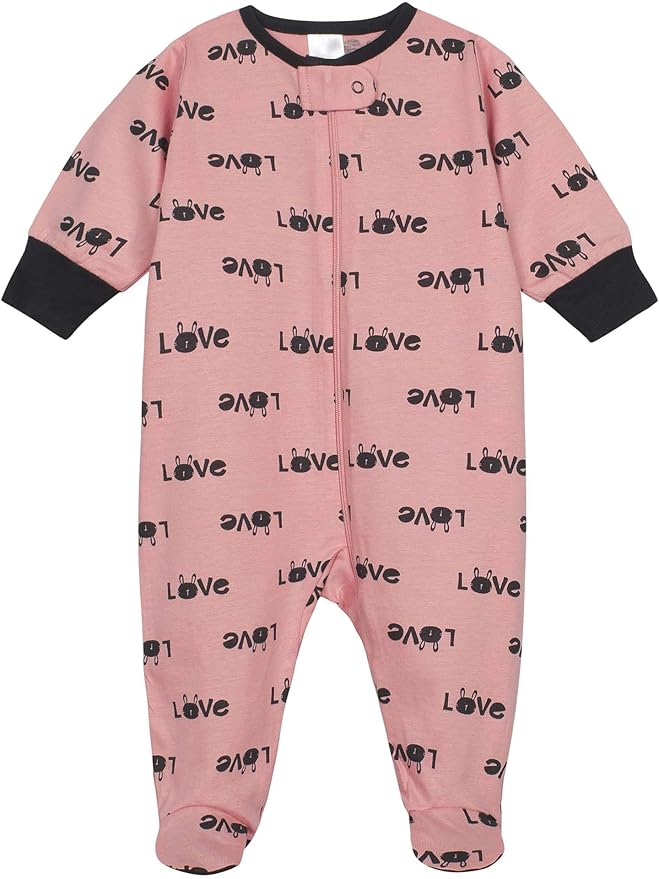 Onesies Brand Baby Girls' 4-pack Sleep 'N Play Footies Multi Pack
