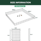 FXW MiniPaws Unleashed Dog Playpen, Expandable & Portable Design for Yard, RV Camping and Indoor Use, for Small and Medium Dogs, 32-inch 48 Panels