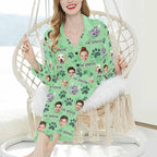 Artsadd Custom Pajamas for Women Men Family, Personalized Face Pjs Pajama Pants, Funny Pet Photo Loungewear Sleepwear Jammies