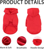 Custom Dog Hoodie, Personalized Sweatshirt with Photo Text Name Logo, Customized Hooded Sweater for Small Medium Large Dogs & Cats (Red, Small)
