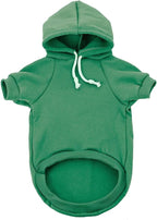 Green Dog Hoodie - Fleece Dog Sweater for Small & Medium Puppies