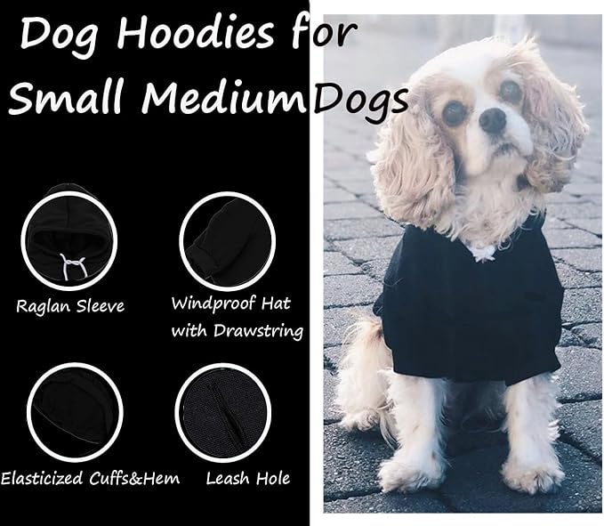 Security Dog Hoodie Puppy Sweater Cold Weather Dog Coats Pet Clothes Hooded Sweatshirt for Medium Dogs