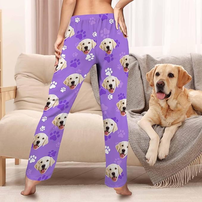 Customized Face Pajama Custom Pajama Pants with Photo for Women Mom