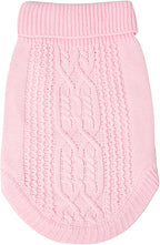 Stretchy Cat Sweater - 17 Colors & 6 Sizes | Snug Winter-Ready Knit for Boy/Girl Cats & Kittens(Light Pink, Large)