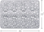 Dog Crate Bed Mat (36" X 23"), Soft Dog Bed Mat with Cute Stars, Personalized Crate Pad, Anti-Slip Bottom, Machine Washable Kennel Pad