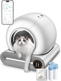 Automatic Litter Box, (2026) Multi-Function Upgrade Robot Self Cleaning Litter Box for Multiple Cats, 65L+9L Extra Large, APP Control, Deodorization, 3 Rolls Litter Bag Liners, 1 Odor Eliminator