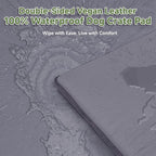 Waterproof Dog Crate Pad, Medium Crate Mat Bed, Outdoor Kennel Mat Beds Dog Sleeping for Small Medium Pets, Clooling, Waterproof, Wipeable, Anti-Slip, Kennel Pads 29 x 18 Inch, Dark Gray