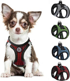 Dog Harness for Medium Dogs Chihuahua Harness Tiny Dog Harness for Cats Dogs Adjustable Reflective Pet Harness Small Cat Harness (Red, Medium)