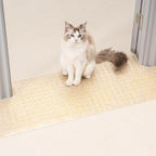 Uross Carpet Protector for pets - Cat Carpet Protector for Doorway, Anti Scratch Under Door Cat Scratch Protector Mat, Easy to Cut Plastic Carpet Scratch Stopper, Cat Scratch Guard Carpet 3.6FT-Golden