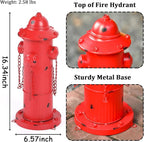 Fire Hydrant for Dogs to Pee on, Metal Puppy Pee Post for Dogs, Red Fake Fire Hydrant with Stakes, Pee Post for Dog Outdoor Indoor Training Tool Garden Yard Lawn Ornament Statue, 16.3" H