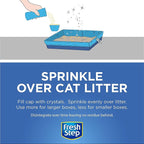 Fresh Step Cat Litter Crystals Deodorizer, Non Toxic Odor Neutralizing Crystals for Litter Boxes That Help Control Smells and Keep Home Areas Fresh, Summer Breeze Scent, 15 Ounce - 6 Pack