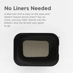 IRIS USA Cat Litter Box, Large Cat Box Enclosure, Top Entry with Litter Catching Lid, Enclosed with Scoop, Black/Gray