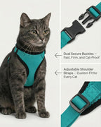 Luxelle 2 Pack Escape-Proof Cat Harness and Leash Set for Walking – Adjustable No Pull Soft Vest with Easy-Wear Buckle, Reflective Straps, Breathable Mesh – Outdoor Travel Harness for Cats & Kittens