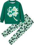 Little Girls Unicorn Outfits 2 Piece Kids Ruffle Sleeve Sweatshirt + Leggings Fall Leopard Clothing Sets 2-10 Years Old