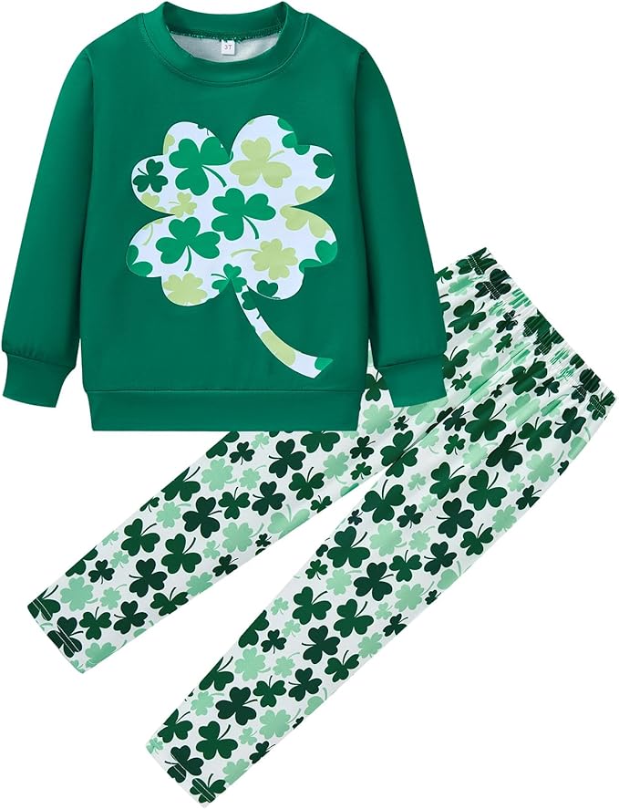 Little Girls Unicorn Outfits 2 Piece Kids Ruffle Sleeve Sweatshirt + Leggings Fall Leopard Clothing Sets 2-10 Years Old