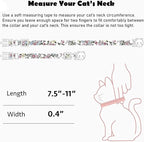 2 Pack Cotton Breakaway Cat Collars Set with Bell and Flower Pendant, Cute Floral Fruit Patterned, Adjustable 7.5-11Inch, Include A Mouse Toy Gift (Vintage+ Small Pink Flower)