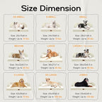 Extra Large Dog Bed-Orthopedic Waterproof XL Dog Bed for XLarge Extra Big Dogs - Foam Couch Sofa Washable with Removable Cover-Beige