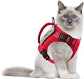 AIWAI Tactical Cat Harness for Walking Escape Proof, Adjustable Pet Vest Harness, Soft Mesh with Control Handle for Large Cat Small Dog, Gift with Patch