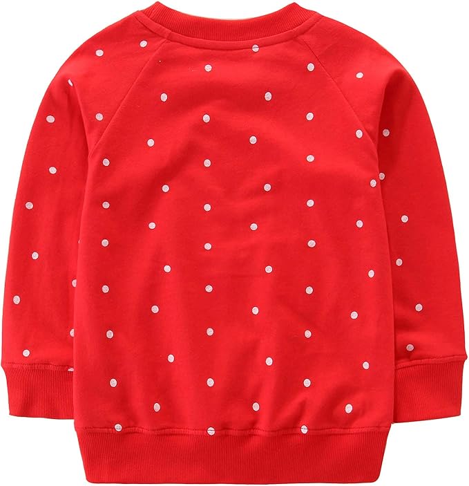Bumeex Toddler Girl Sweatshirt Clothes Outfit,Cotton Crewneck Christmas Clothing
