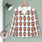 D-Story Personalized Pajamas with 1-8 Faces for Women Men, Custom Christmas Pjs, Pajamas Gifts For Family,Cat Mom,Dog Mom
