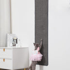 66.93x13.38x0.32 inch Thickened Cat Wall Scratcher Carpet, Cat Climbing Wall, Durable Cat Wall Furniture, Tall Cat Scratching Post, Wall Scratchers for Indoor Cats, Couch Sofa Protector (Grey)