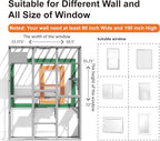 Cat Catio, Large Catio Outdoor Cat Enclosure, Window Enclosure with Waterproof Roof, Multi-Level Platforms, Cozy Sleeping Box & Fun Bridges, Spacious Outdoor Cage for Multiple Indoor Cats,100"