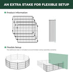 FXW MiniPaws Unleashed Dog Playpen, Expandable & Portable Design for Yard, RV Camping and Indoor Use, for Puppies and Small Dogs, 20-inch 4 Panels
