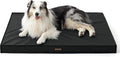 LE SURE Outdoor Waterproof Dog Bed for Large Dogs, Orthopedic Egg Crate Foam Pet Bed with Oxford Fabric Surface and Removable and Durable Cover, Machine Washable, 36''x27'', Black