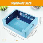 3 PCS Disposable Litter Boxes for Cats, 17.1x13.2x5.7 in Cat Litter Box with Disposable Cat Litter Scoop, Portable Waterproof Travel Litter Box for Cats