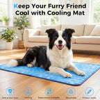 Dog Cooling Mat, Arc-Chill Cooling Fiber Self-Cooling Pad for Dogs - 40" x 28"Washable Non-Toxic Summer Pet Mat, Non-Slip Foldable Portable Soft Pad for Indoor Outdoor/Kennel Sofa Bed Floor Car