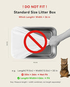 200 Count Automatic Cat Litter Box Bags Compatible with Cmg Fmo Fstg Robot Litter box, Pre-Seperated Thick Self-Cleaning Cat Litter Box Replacement Liners with Drawstring Heavy Duty-26"x11.8"