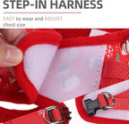 PUPTECK Dog Harness and Leash Set for Small Medium Dogs No Pull Step-in Soft Mesh Puppy Cat Vest Harnesses Reflective at Night, Christmas, M