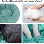 Nisrada Dog Bed for Small Medium Large Dogs, 24 inch Calming Dogs Bed, Washable-Round Cozy Soft Pet Bed for Puppy and Kitten with Slip-Resistant Bottom