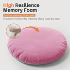 PJYuCien Premium Orthopedic Memory Foam Round Pet Bed for Large Cats, Small Dogs & Puppies - 20" Indoor Donut Cuddler with Non-Slip Bottom, Machine Washable, Supports Pets Up to 18 lbs, Pink