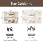 Self Warming Cat Bed, 24" x 18" Ultra Soft Cat Dog Pet Heating Pad for Indoor Outdoor, Non-Slip Heated Dog Mat Thermal Blanket
