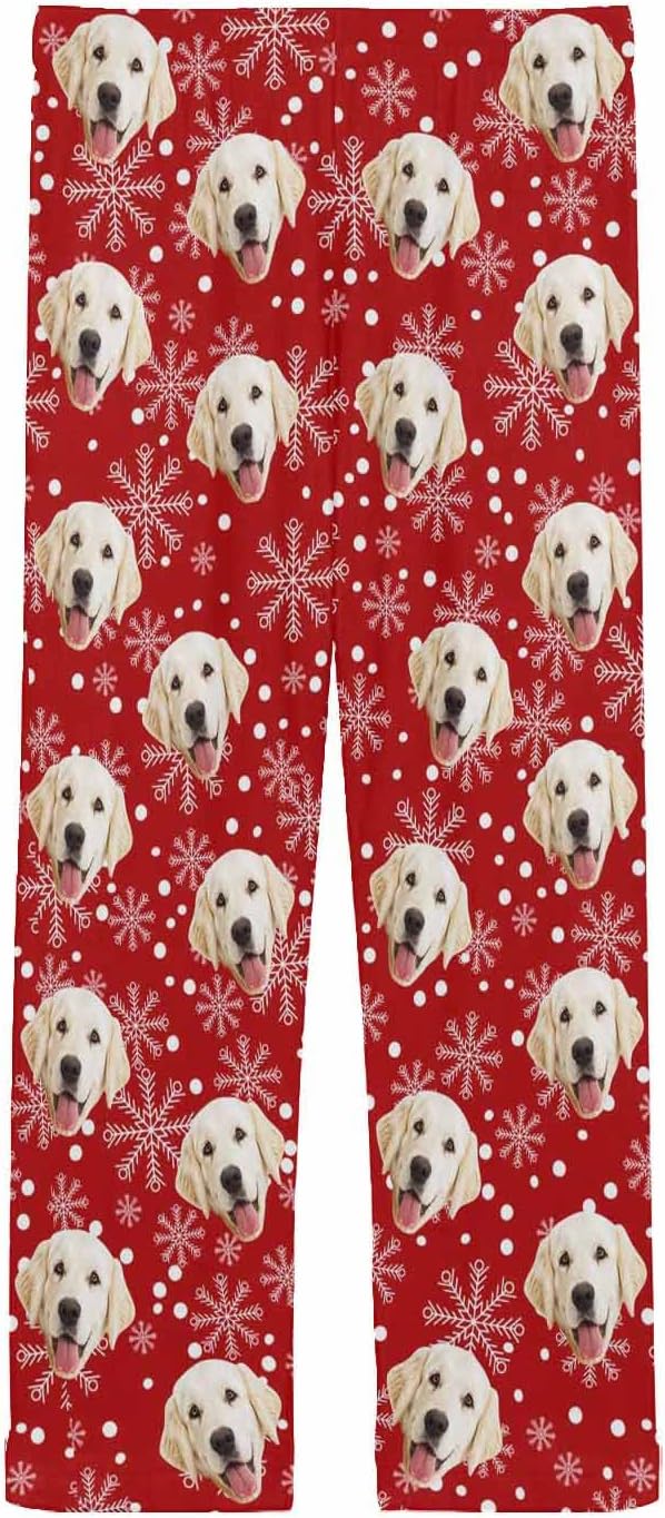 MyPupSocks Custom Pet Face Pajamas Pants Photo Pajama Bottoms for Men S-XXL