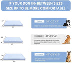 Cooling Dog Bed for Large Dogs, Orthopedic Memory Foam Pet Bed for Crate with Removable Washable Cover,Ideal for Arthritic Dogs (Cooling Fabric, Large-35"x 22" x 3")