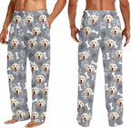 Custom Couple Pajama Pants Sock with Funny Face, Personalized PJ Anniversary Birthday Women Men Pants