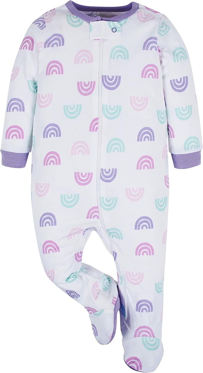 Onesies Brand Baby Girls' 4-pack Sleep 'N Play Footies Multi Pack