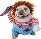 Pet Deadly Dog Costume, Cute Dog Cosplay Halloween Christmas Funny Pet Clothes Party Costume for Small Medium and Large Dogs (Large)