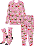 Artsadd Personalized Pajamas with Faces for Women Men Custom Christmas Pajamas Gifts for Family Couple, Funny Photo Pjs