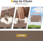Pet Feeding Mat-Absorbent Dog Mat for Food and Water Bowl-Accessories Pet Supplies-Bowl for Messy Drinkers-No Stains Quick Dry Dog Water Dispenser Mat (16"x24", Brown)