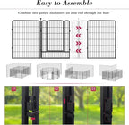 Dog Playpen Outdoor 40 inch 16 Panels Indoor Dog Pen for Large/Medium/Small Dogs Rustproof Metal Dog Fence Outdoor for Yard, Puppy Playpen with Door Portable Pet Fence for RV Camping Yard
