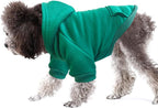 Jecikelon Winter Dog Hoodie Sweatshirts with Pockets Warm Dog Clothes for Small Dogs Chihuahua Coat Clothing Puppy Cat Custume (Green, X-Large)