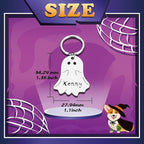 Spooky Dog Tag, Halloween Personalized Dog Tags for Pets, Customized Pet ID Tag for Black Cat, Witch Friendly Cat Tags, Funny Specter Dog Name Tag, Stainless Steel Dog ID Tag Engraved on Both Sides