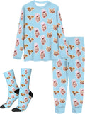 Artsadd Personalized Pajamas with Faces for Women Men Custom Christmas Pajamas Gifts for Family Couple, Funny Photo Pjs